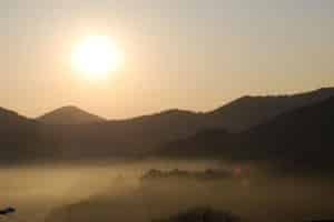 Amanecer en el Ashram de La Peral, paraiso de la meditación